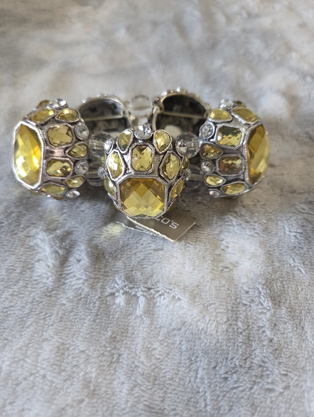 Chicos ⁷Yellow Crystal Stretch Bracelet - Women Jewelry